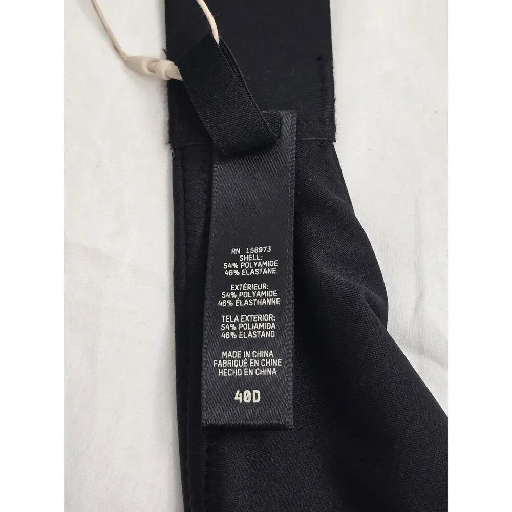 NWT SKIMS T-Shirt Push-Up Bra Size 40D Black Removable Pads Buttery Soft Support - Picture 8 of 9